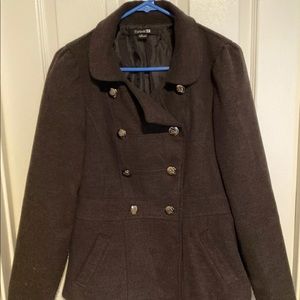 Womens Charcoal Peacoat Forever 21-Large